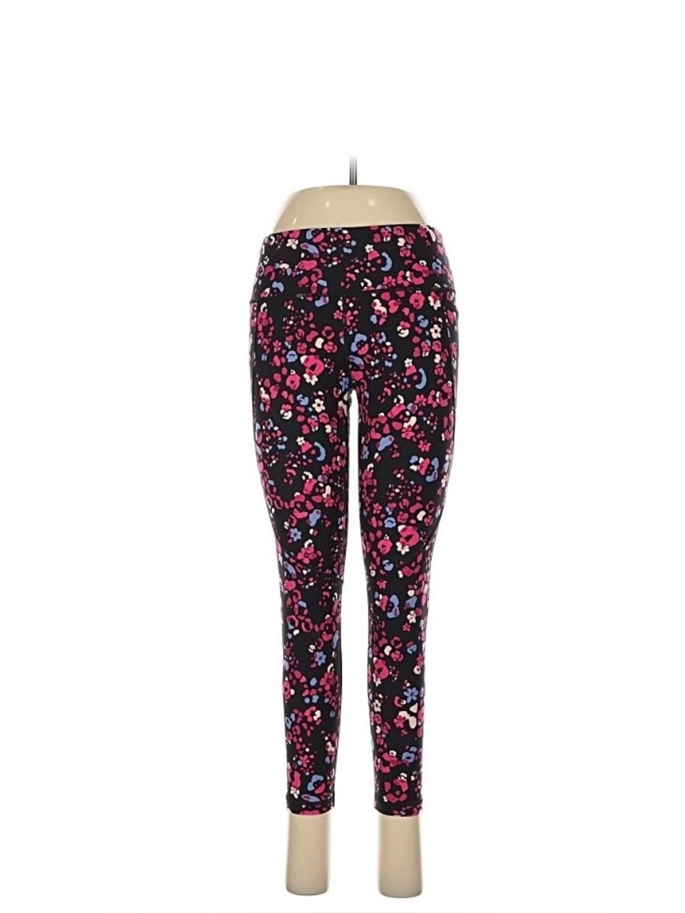 Sweaty Betty EUC Black Floral Print Leggings - Pink & Blue